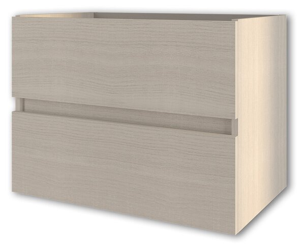 Mobile Bagno Sospeso 74 cm Lavabo e Specchio Tavassi Giove Rovere Bianco