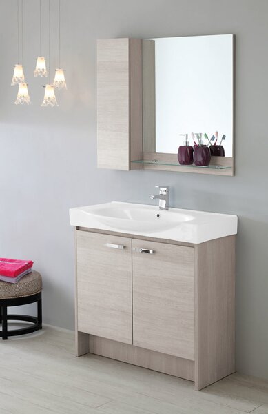 Mobile da Bagno Composizione Bagno 90Cm Rovere Chiaro Special 90