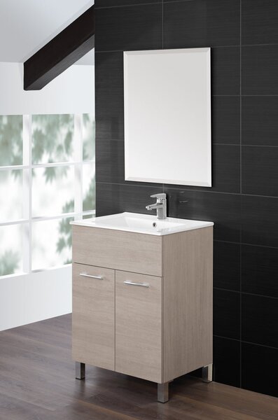 Mobile da Bagno Composizione Rovere Chiaro 60Cm