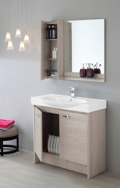 Mobile da Bagno Composizione Bagno 90Cm Rovere Chiaro Special 90