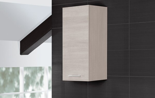 Mobile da Bagno Pensile Singolo 33Cm Rovere Chiaro