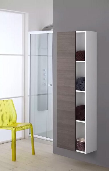 Mobile da Bagno Pensile Sospeso 50x26x160 cm Rovere Scuro