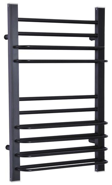 Scaldasalviette Elettrico 200W da Parete Nero 50x18x80 cm