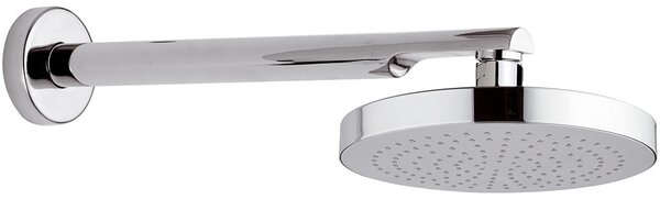 Soffione Doccia Tondo Ø20cm in Ottone con Braccio a Parete Mariani Cromato