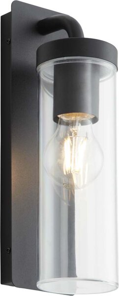 BRILLANTE applique da esterno, sospensione Aosta nera IP44 E27 25 Watt dimmerabile g. f. Lampada standard