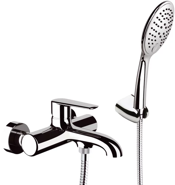 Kit Doccino e Miscelatore Monocomando per Vasca in Ottone Mariani Armonia Cromato