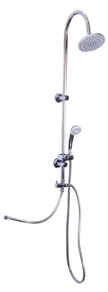 Saliscendi Soffione Doccia in Acciaio Inox con Augelli Autopulenti 103x31.5x15 cm