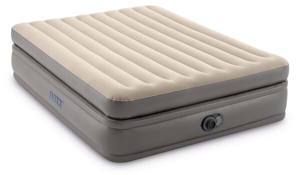 Materasso gonfiabile Intex - Prime Comfort - 2 persone - 152x203x51 cm (LxLxA) - Grigio - Pompa a motore incorporata