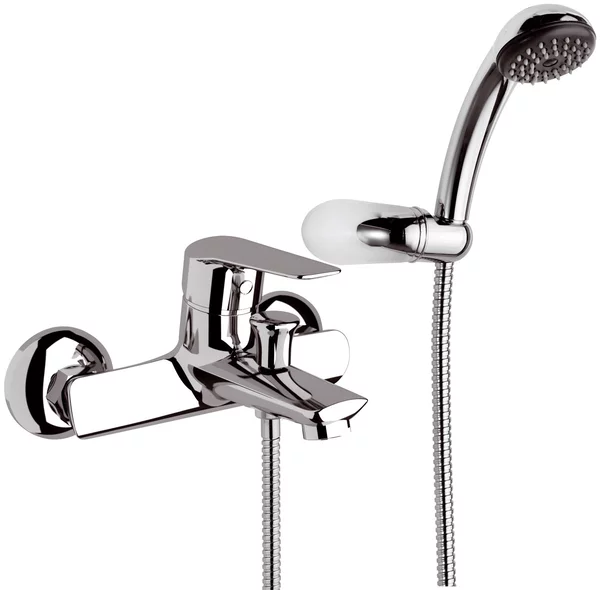 Kit Doccino e Miscelatore Monocomando per Vasca in Ottone Mariani Essenza Cromato