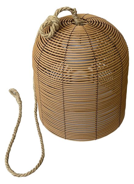 Lampada a sospensione in polirattan nomade con cavo LED bianco caldo/bianco dimmerabile HANG BOHEME H35cm