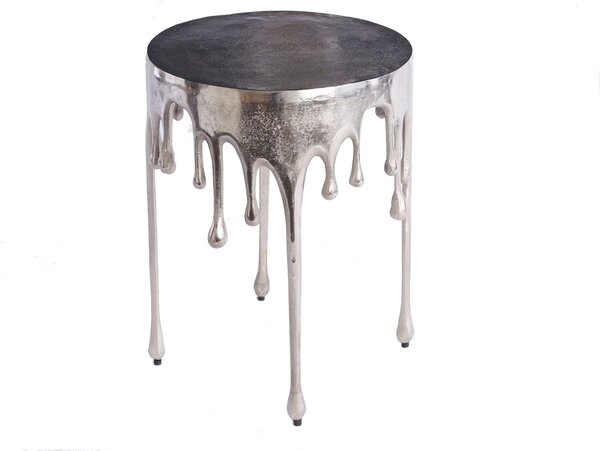 Tavolino da 50 cm, argento, design moderno, per il soggiorno. ACQUISTA ORA