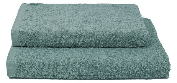 Set Spugna Asciugamani Ospite + Salvietta Verde Salvia