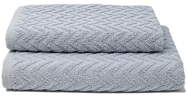 Set Spugna Asciugamani Ospite + Salvietta Sally ZigZag Perla