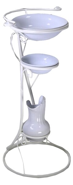 Portacatino in Metallo 47x39,5H85cm Crema