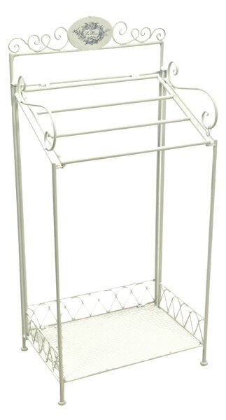 Portasciugamani a Stelo in Metallo da Appoggio 47x31H98,5cm Le Bain Bianco