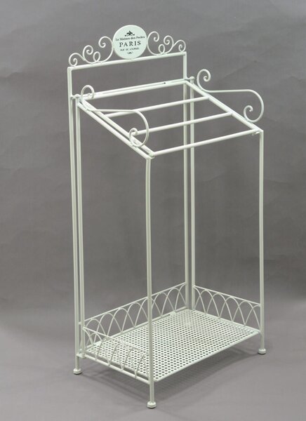Portasciugamani a Stelo in Metallo da Appoggio 47x31H98,5cm Paris Bianco