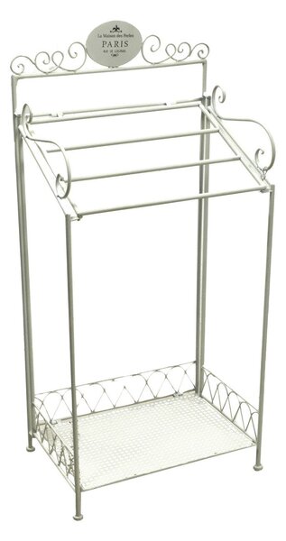 Portasciugamani a Stelo in Metallo da Appoggio 47x31H98,5cm Paris Bianco