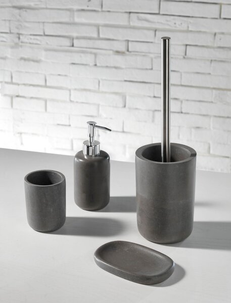 Set 4 Accessori da Bagno in Resina TFT Praia Grigio