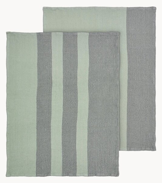 Set di 2 strofinacci in cotone organico Gano