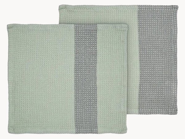 Set di 2 strofinacci in cotone organico Gano