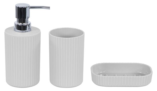 Set 3 Accessori da Bagno in Abs Bianco
