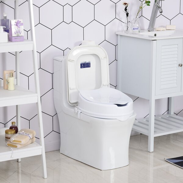 Sedile Rialzo per WC 35x40x16 cm in Polipropilene Bianco