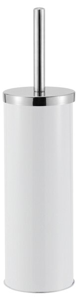 Porta Scopino Ø9,5x37 cm in Acciaio Bianco