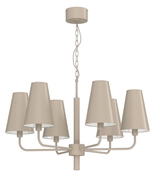 Lampadario a catena TORTOLA 6xE14/15W/230V beige