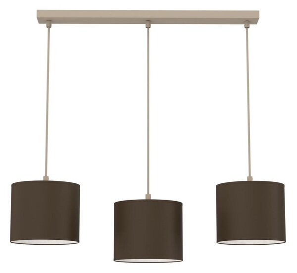 Lampadario a sospensione con cavo ARDEN 3xE27/15W/230V beige/marrone