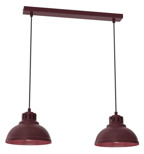Lampadario a sospensione con cavo SVEN 2xE27/15W/230V bordeaux