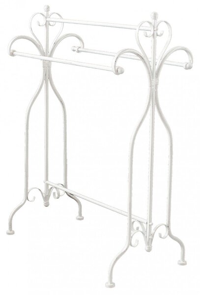 Portasciugamani Melodie 68x37x90 h cm in Acciaio Bianco