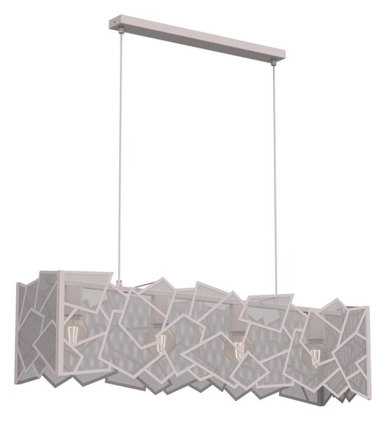 Lampadario a sospensione su cavo CAMO 4xE27/15W/230V beige