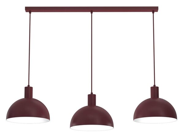 Lampadario a cavo HANDA 3xE27/15W/230V bordeaux
