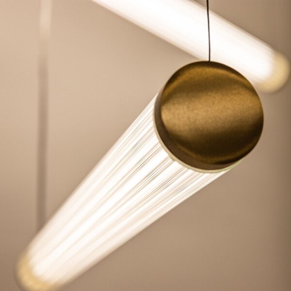 Zuma Line 1234 - Lampadario LED dimmerabile a sospensione con cavo COMO LED/64W/230V 2700-6500K oro + telecomando