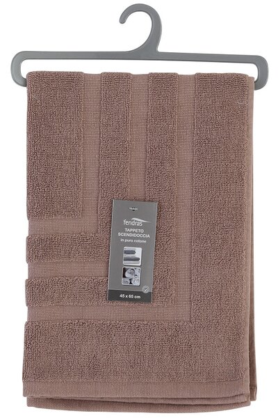 Tappeto Scendidoccia 46x65 cm in Spugna di Cotone Tortora Feridras