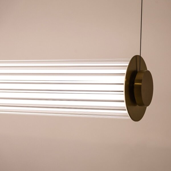Zuma Line 1232 - Lampadario LED dimmerabile a sospensione con cavo COMO LED/39W/230V 2700-6500K dorato + telecomando