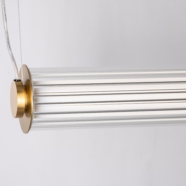 Zuma Line 1232 - Lampadario LED dimmerabile a sospensione con cavo COMO LED/39W/230V 2700-6500K dorato + telecomando