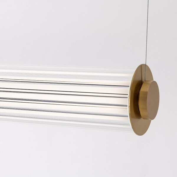 Zuma Line 1232 - Lampadario LED dimmerabile a sospensione con cavo COMO LED/39W/230V 2700-6500K dorato + telecomando