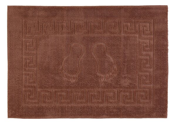 Tappeto Bagno 50x70 cm con Antiscivolo Marrone Feridras Piuma