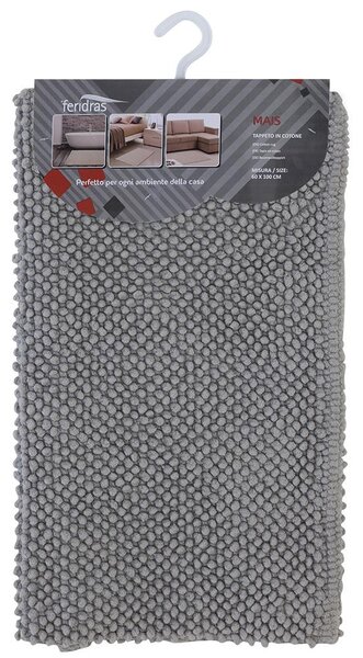Tappeto Bagno in Cotone Grigio Feridras Mais - 60x100 cm/