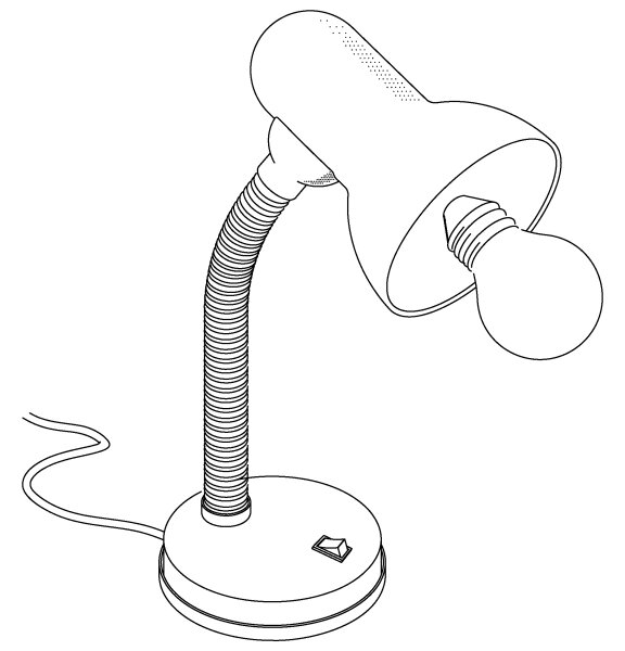EGLO 9229 - Lampada da tavolo BASIC 1xE27/40W bianco