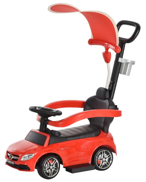 Auto Macchina Cavalcabile per Bambini con Maniglione con Licenza Mercedes AMG Rossa
