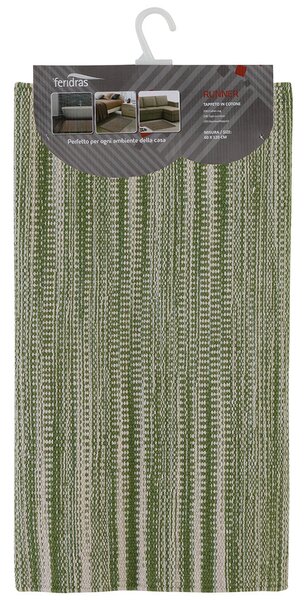 Tappeto Bagno in Cotone Verde Feridras Runner 50x80 cm