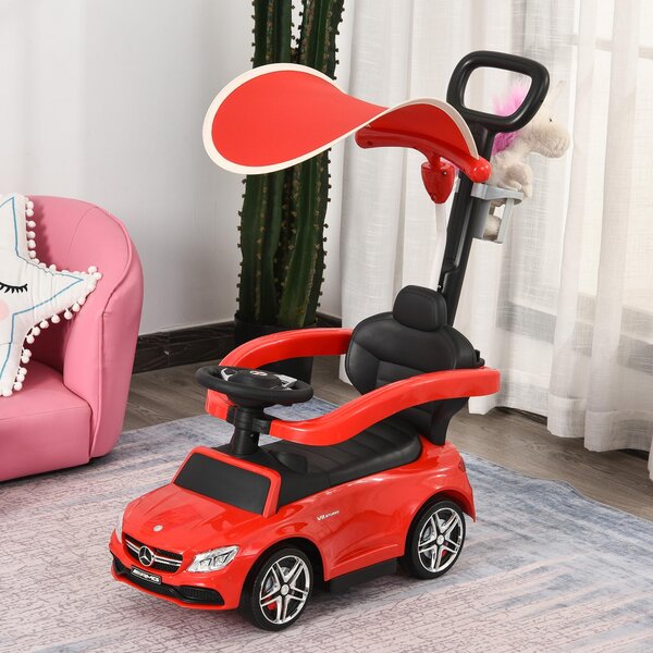 Auto Macchina Cavalcabile per Bambini con Maniglione con Licenza Mercedes AMG Rossa