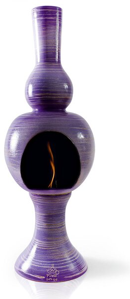 Camino a Bioetanolo da Pavimento in Ceramica 32x95 cm Ferazzoli Onda Lilla Millerighe