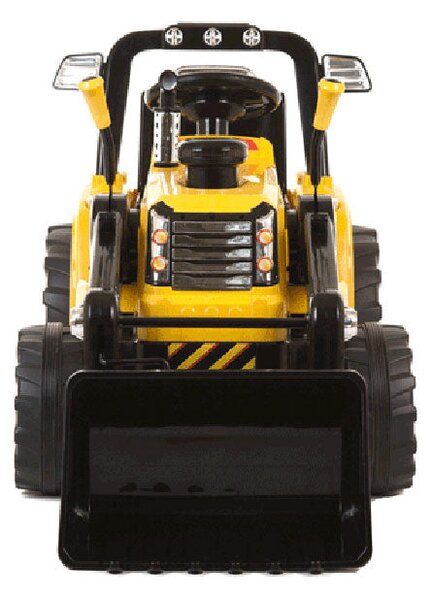 Trattore Elettrico per Bambini Ruspa con Pala Scavatrice 12V Giallo