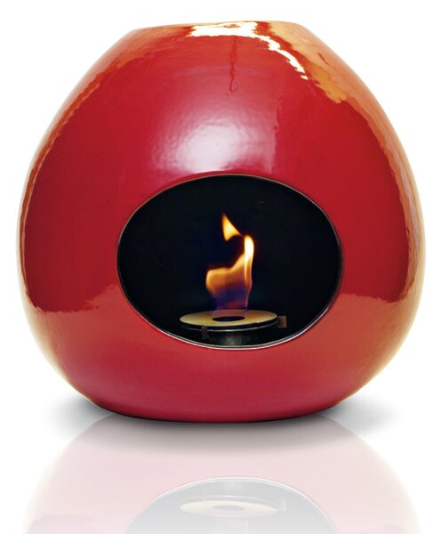 Camino a Bioetanolo da Parete in Ceramica 50x48 cm Ferazzoli Onion Rosso
