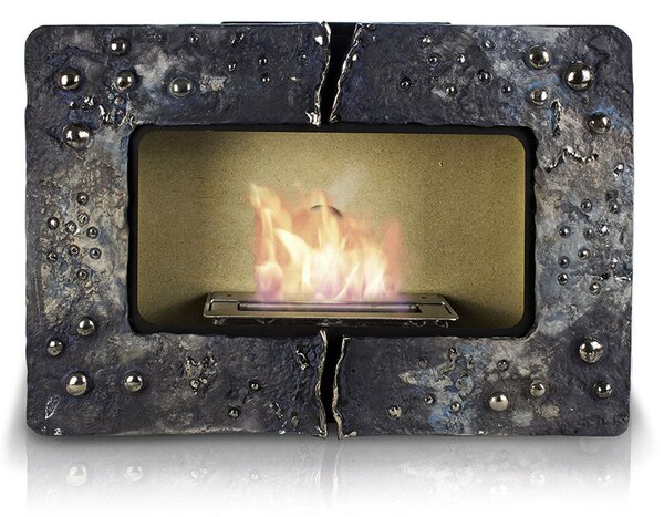 Camino Bioetanolo da Parete in Ceramica 60x40 cm Ferazzoli Wall Grigio