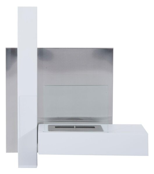 Camino a Bioetanolo da Parete 75x63 cm Bianco