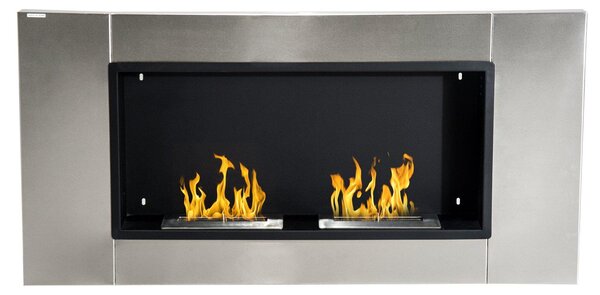 Camino a Bioetanolo da Parete 110x54 cm Argento